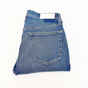Re/Done 90s High Rise Ankle Crop Button Fly Vintage Wash Denim Jeans Size 29